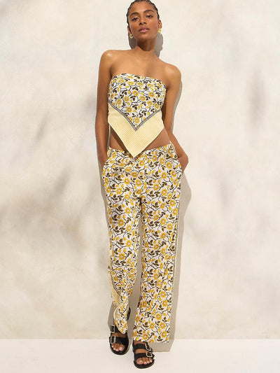 Daffodil Print Pants Set