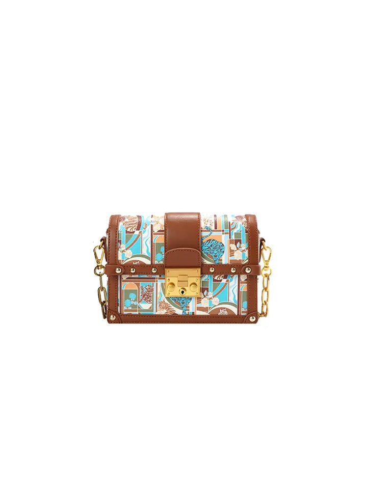 Animal Print Chain Crossbody Bag