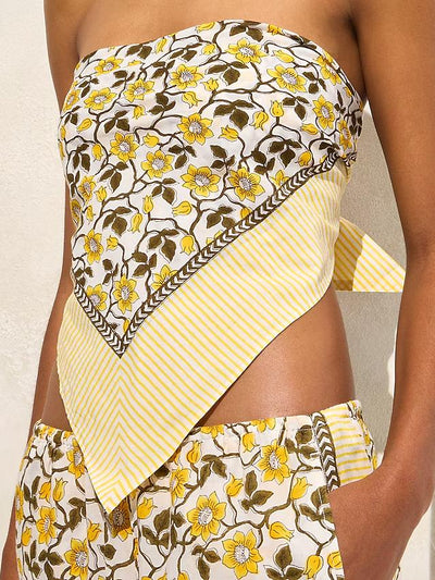 Daffodil Print Pants Set