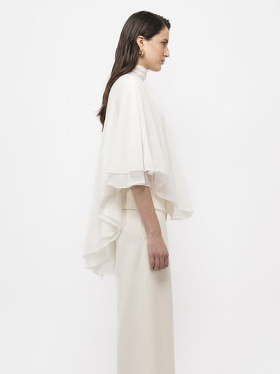 Flowy Chiffon Cape Top
