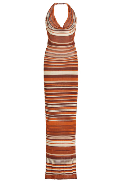 Alapataco Knit Halter Maxi Dress