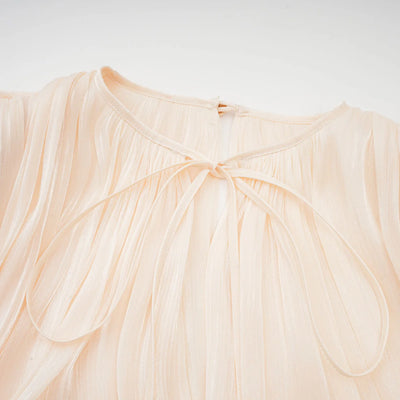 EUGÉNIE FULLY-PLEATED RUFFLED MINI DRESS