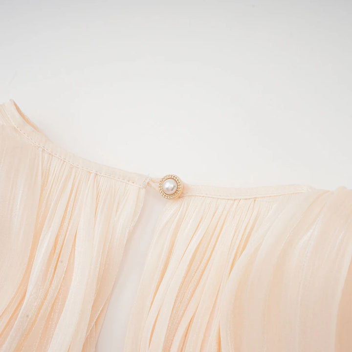 EUGÉNIE FULLY-PLEATED RUFFLED MINI DRESS