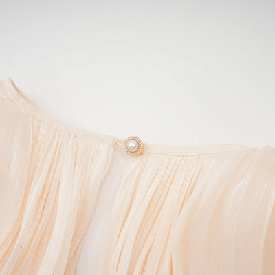 EUGÉNIE FULLY-PLEATED RUFFLED MINI DRESS