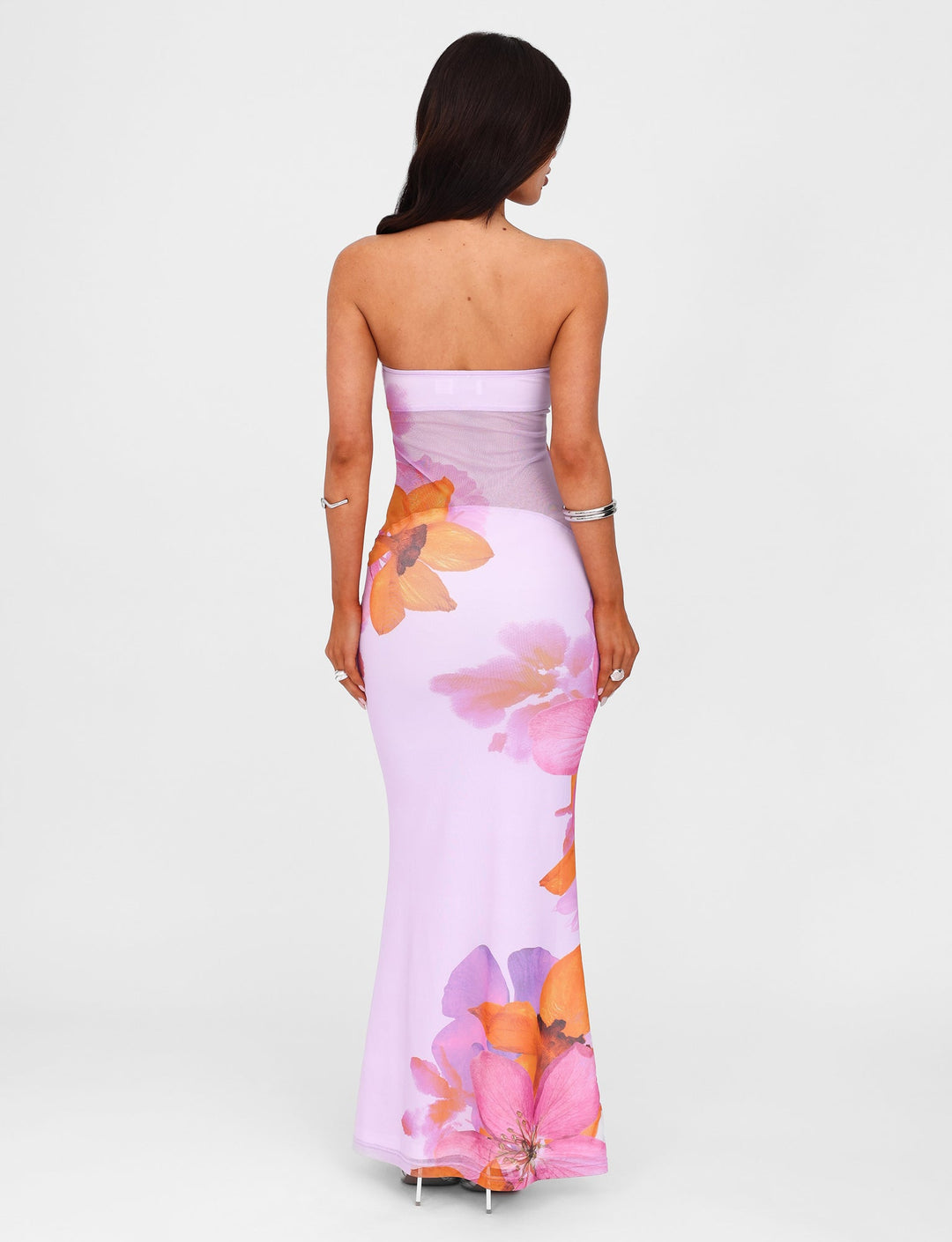 Morgan Dress Pink By Poppy Summer - back view white background