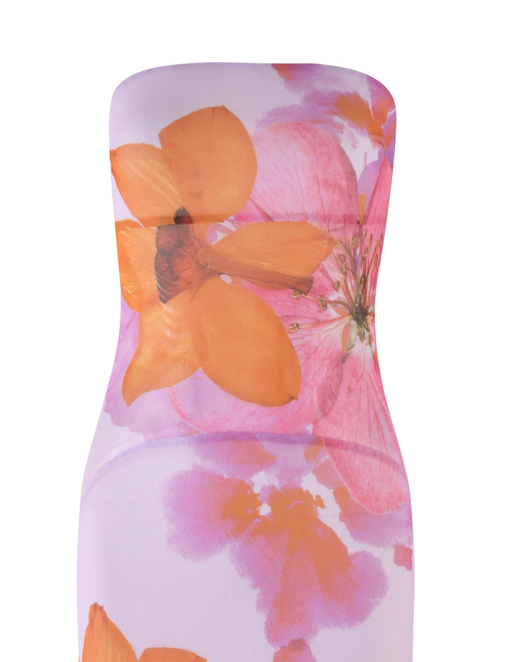Morgan Dress Pink By Poppy Summer - flat lay detail close up