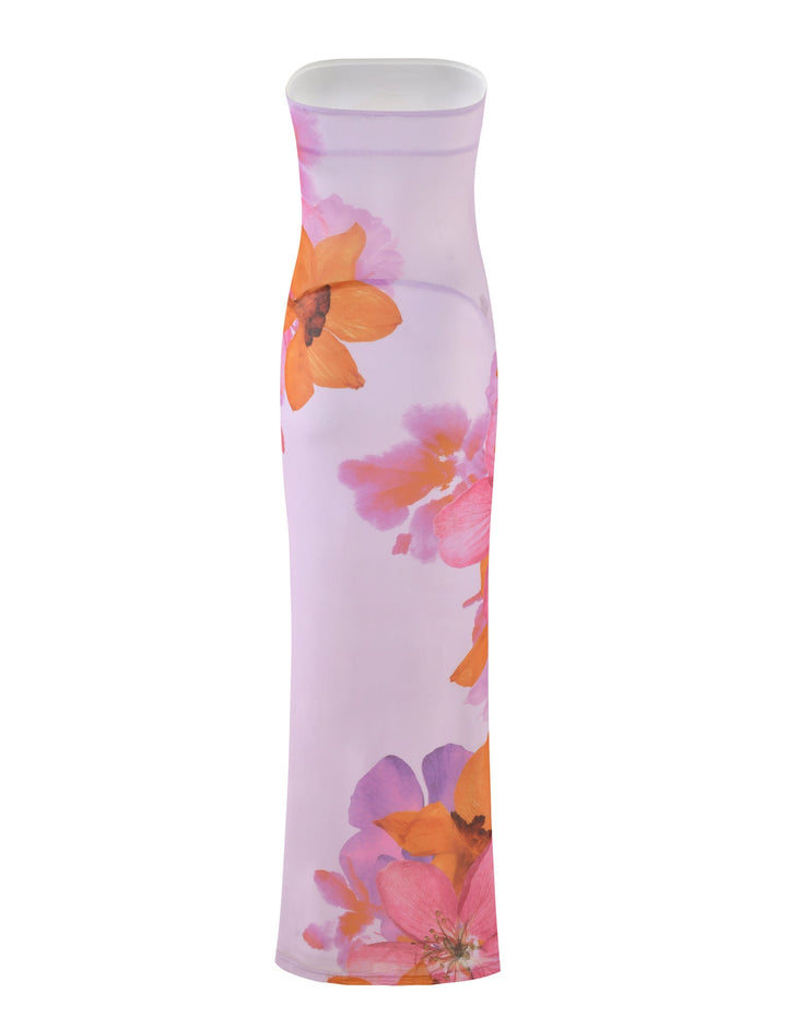Morgan Dress Pink By Poppy Summer - flat lay front detail