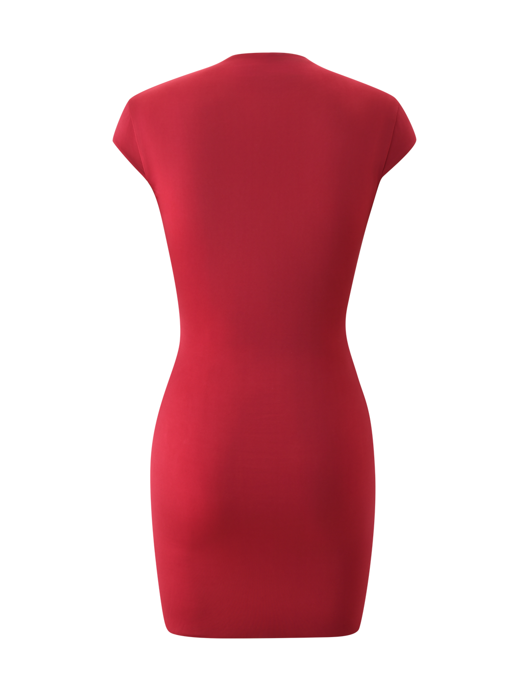 MILLS MINI DRESS - RED - flat lay back