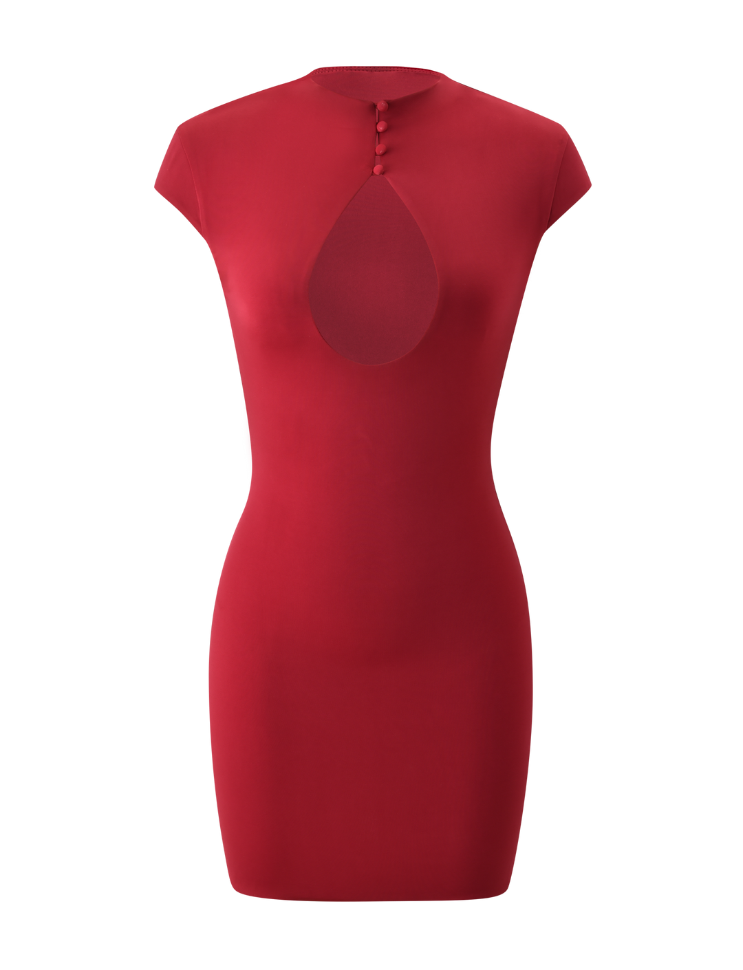 MILLS MINI DRESS - RED - flat lay front