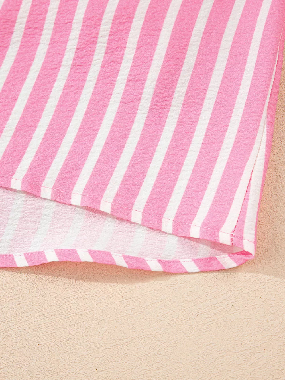 Stripe Buttoned 2 Piece Pajama