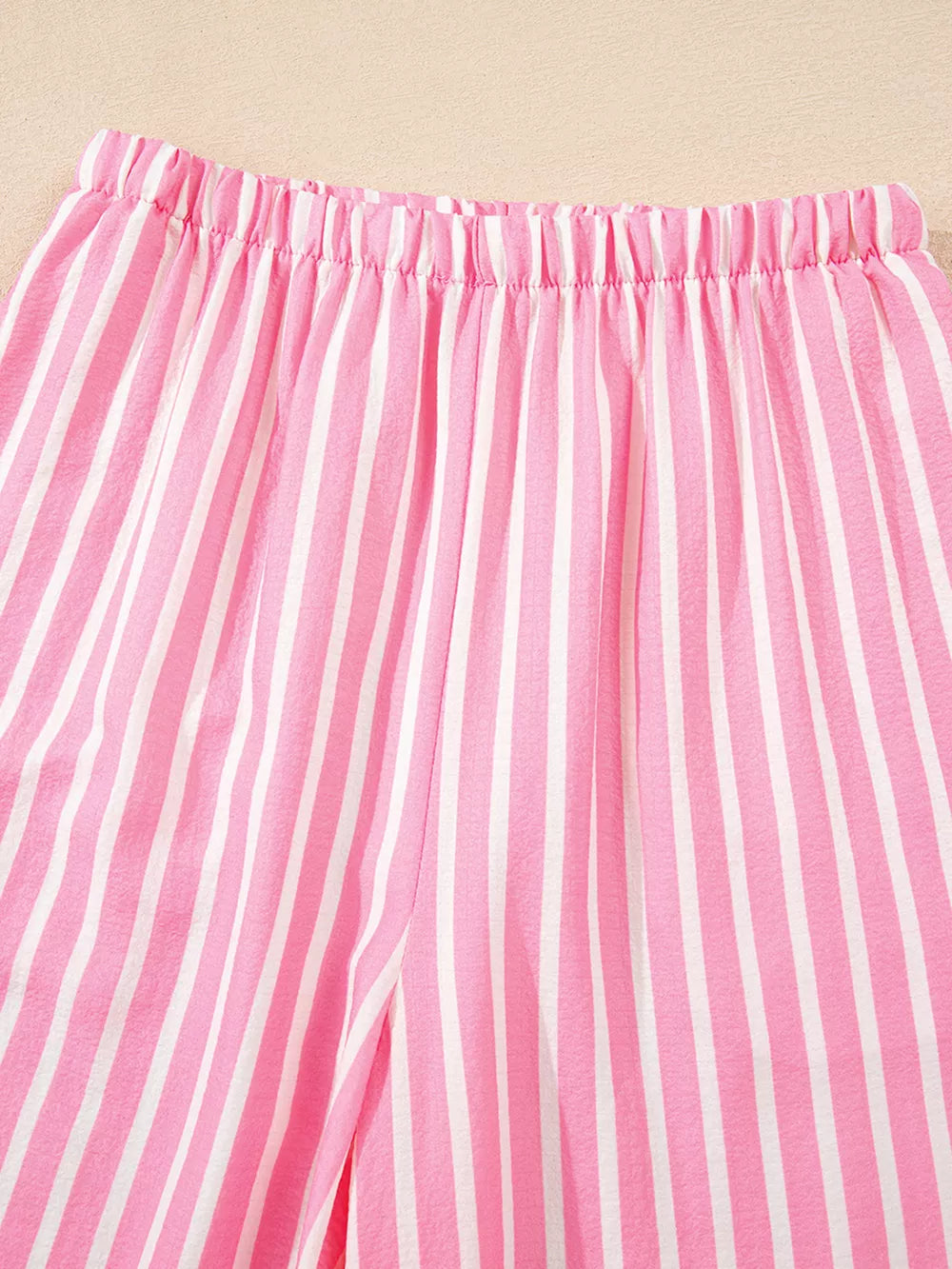 Stripe Buttoned 2 Piece Pajama