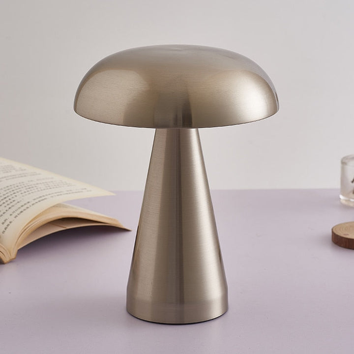 Small wireless mushroom-shaped bedside lamp