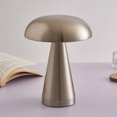 Small wireless mushroom-shaped bedside lamp