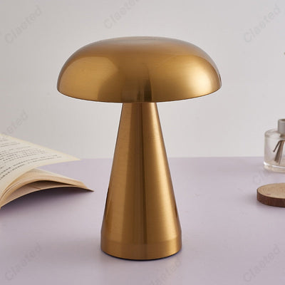 Small wireless mushroom-shaped bedside lamp